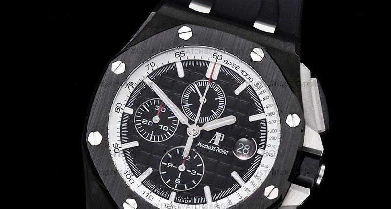 AP0766A – AP ROO Chronograph Grn CER/RU Black/Stk APF A3126 Mod
