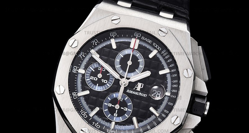 AP0766D – AP ROO Chronograph SS/LE Black/Stk APF A3126 Mod