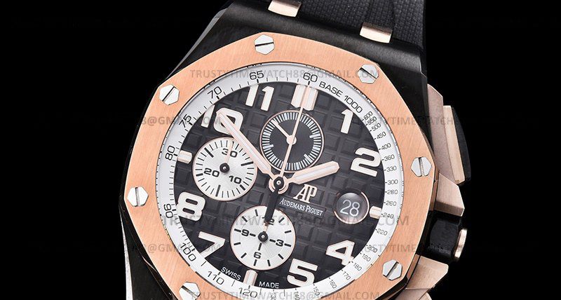 AP0766G – AP ROO Chronograph RG CER/RU G-Blue/Num APF A3126 Mod