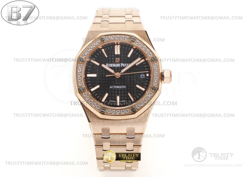 AP0773A – Royal Oak 37mm 15451OR Dia RG/RG Black B7F MY9015