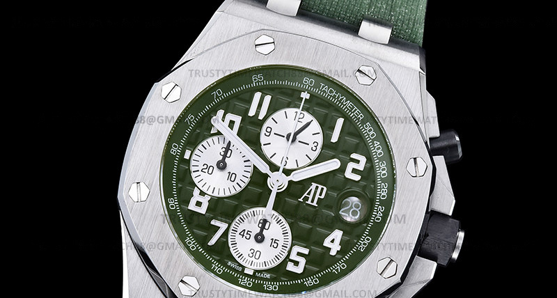 AP0787D – AP ROO Chronograph SS/RU Green/Num APF A4404 Mod