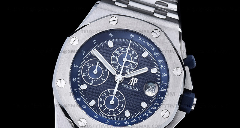 AP0817A – AP ROO Chronograph SS/SS Blue/Dot JJF A3126 Mod