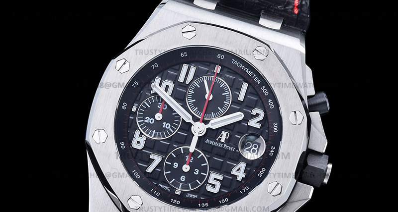 AP0817B – AP ROO Chronograph SS/LE Blk/Num JJF A3126 Mod