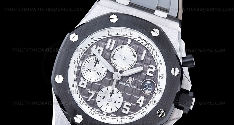 AP0828A – AP ROO Chronograph SS/RU Grey/Num APF A3126 Mod