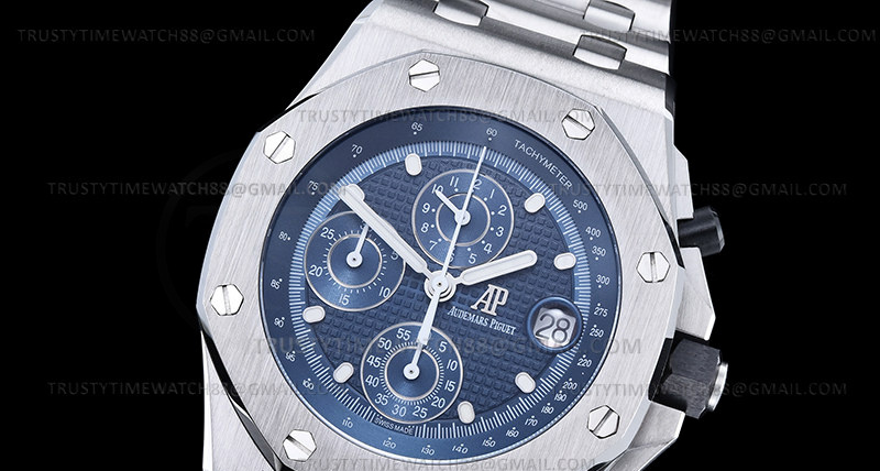 AP0828B – AP ROO Chronograph SS/SS Blue/Stk APF A3126 Mod