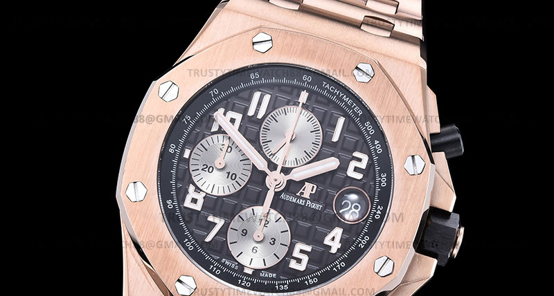 AP0831B – AP ROO Chronograph RG/RG Grey/Num APF A3126 Mod
