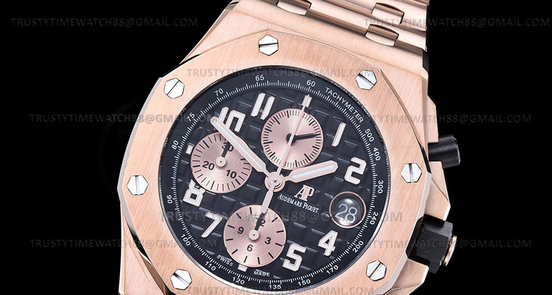 AP0831E – AP ROO Chronograph RG/RG Black/Num APF A3126 Mod