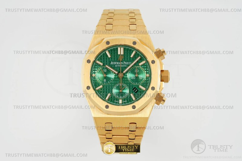 AP0837A – Royal Oak Chrono 26331 YG/YG Grn/Stk IPF A7750