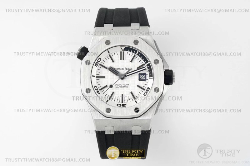 AP0838B – Royal Oak Offshore Diver Blk 15710 SS/RU Wht IPF A3120