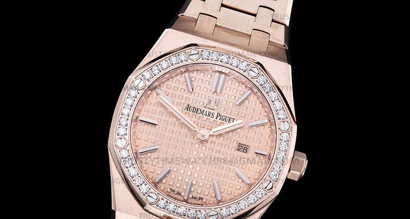AP0858D – Royal Oak Ladies 67651OR Dia RG/RG RG/Stk ZF Sw Qtz