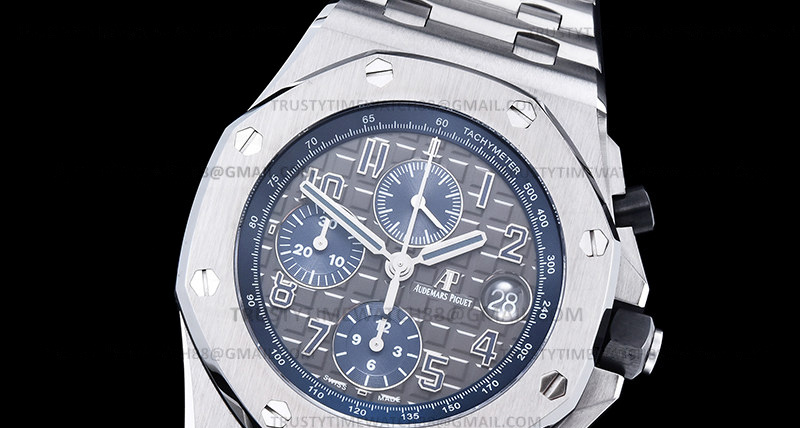 AP0867A – AP ROO Chronograph SS/SS Grey/Blue/Num APF A3126