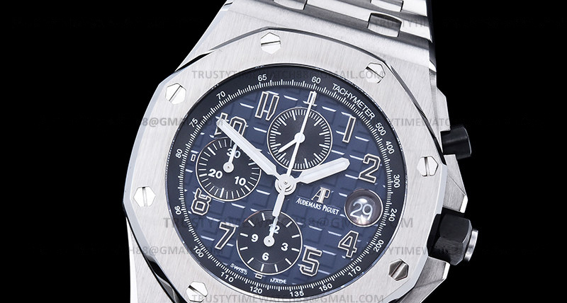 AP0867B – AP ROO Chronograph SS/SS Blue/Blk/Num APF A3126