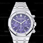AP0879F -Royal Oak Chrono 26240ST SS/SS Purp/Stk BF V2 A7750 Mod
