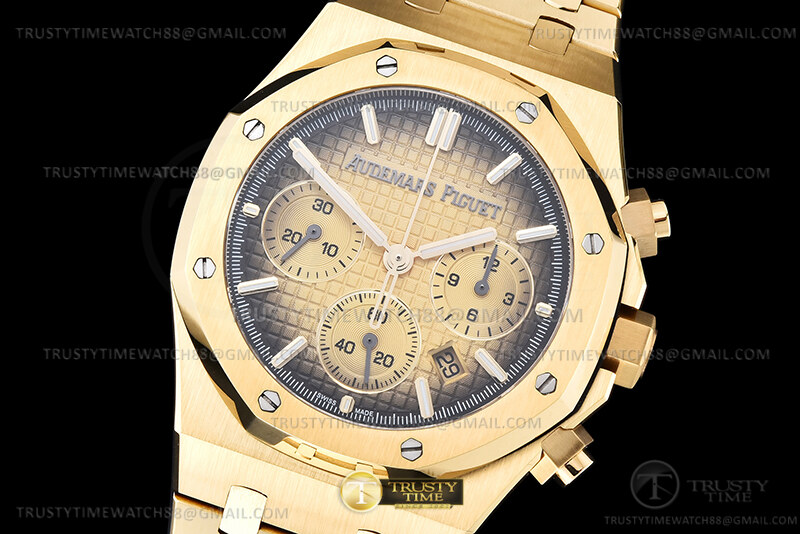 AP0882B – Royal Oak Chrono 26240BA YG/YG S-Gold/Stk BF A7750 Mod