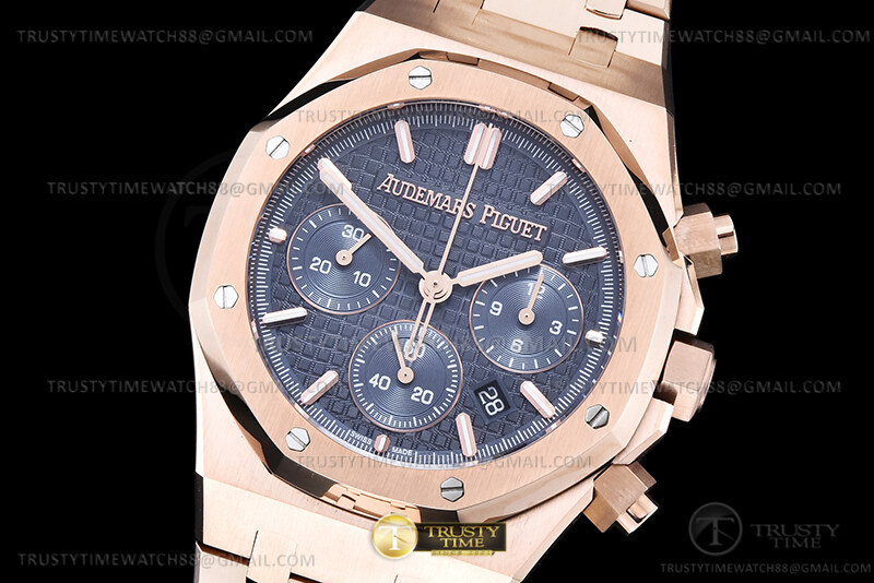 AP0883B – Royal Oak Chrono 26240OR RG/RG Blue/Stk BF A7750 Mod