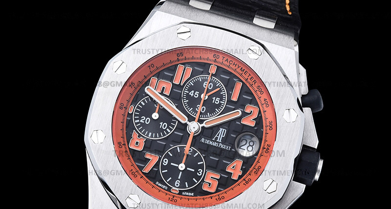 AP0902 – AP ROO Chrono 42mm Volcano SS/LE Blk/O-Num TKF A3126