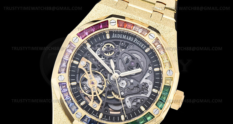 AP0963E – Royal Oak 15412 Rbow Frosted YG/YG Ske THB V2 SA3132