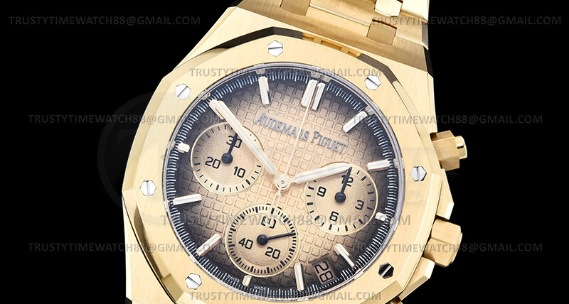 AP0970-Royal Oak Chrono 26240 Wt YG/YG Smoke Gold/Stk DDF DD4401