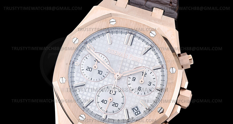 AP0974B – Royal Oak Chrono 26240 Wt RG/LE Wht/Stk DDF DD4401