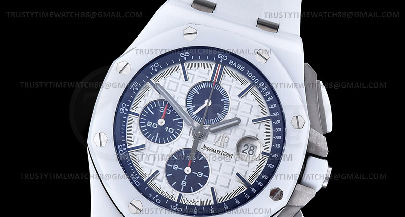 AP0977A – AP ROO Chrono 26400 Cer CER/RU Wht/Blue JF A3126 Mod