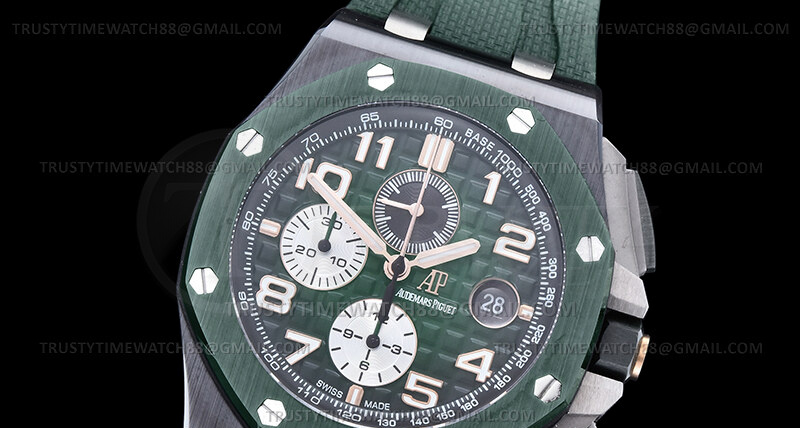 AP0977C – AP ROO Chrono 26405 Cer CER/RU Smk Green JF A3126 Mod