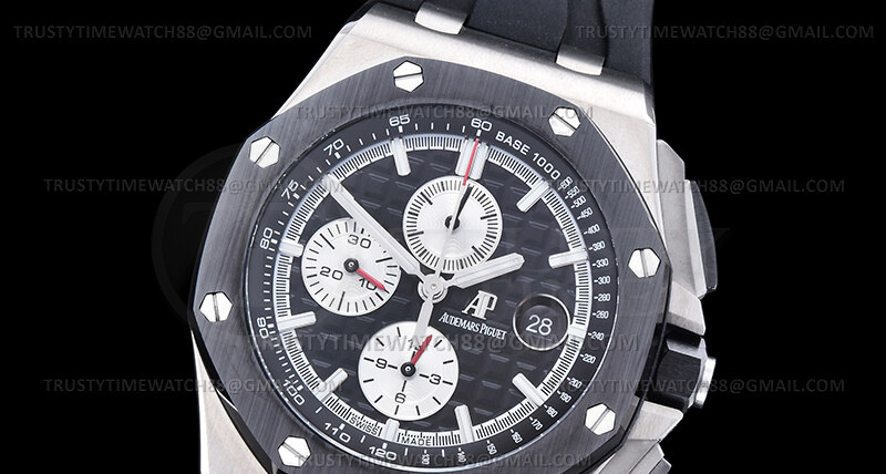 AP0977D – AP ROO Chrono 26400 Cer SS/RU Blk/Wht JF A3126 Mod