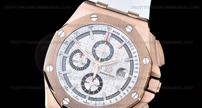 AP0980E – AP ROO Chrono 26400RO Cer RG/RU Wht JF A3126 Mod
