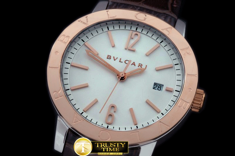 BVG0058A – Bvlgari Bvlgari Auto SS/RG/LE White Jap Miyota 9015