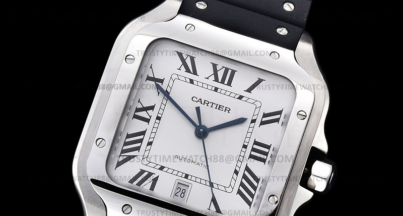 CAR0536A – Santos De Cartier Mens XL SS/RU White GF MY9015