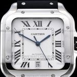 CAR0536A – Santos De Cartier Mens XL SS/RU White GF MY9015