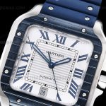 CAR0547D – Santos De Cartier Mens XL SS/RU White GF MY9015