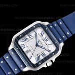 CAR0547D – Santos De Cartier Mens XL SS/RU White GF MY9015