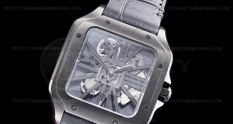 CAR0641H -Santos De Cartier Skele 40mm PVD/LE Ske RICH V2 9612MC