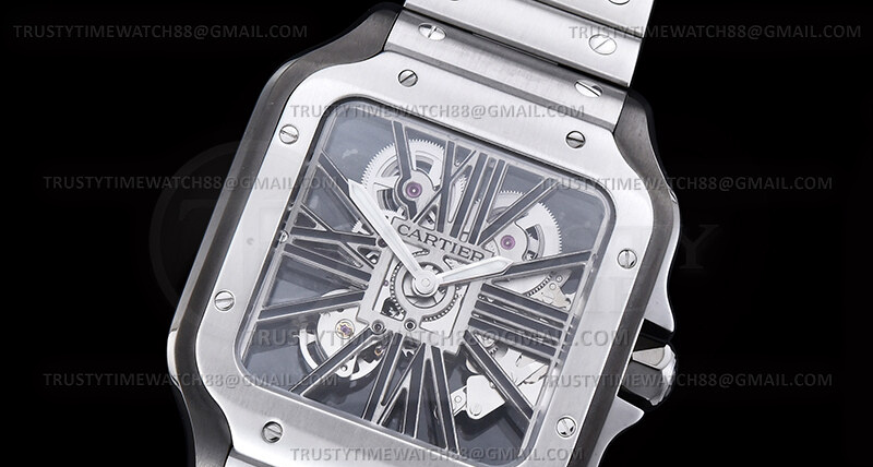 CAR0642D – Santos Cartier Skele 40mm PVD/SS Ske RICH V2 9611MC