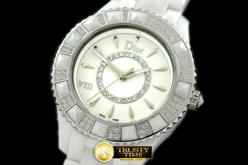 CD013 – Dior VIII Cer/Cer/Diam White Jap Quartz