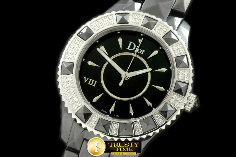 CD014 – Dior VIII Cer/Cer/Diam Black Jap Quartz