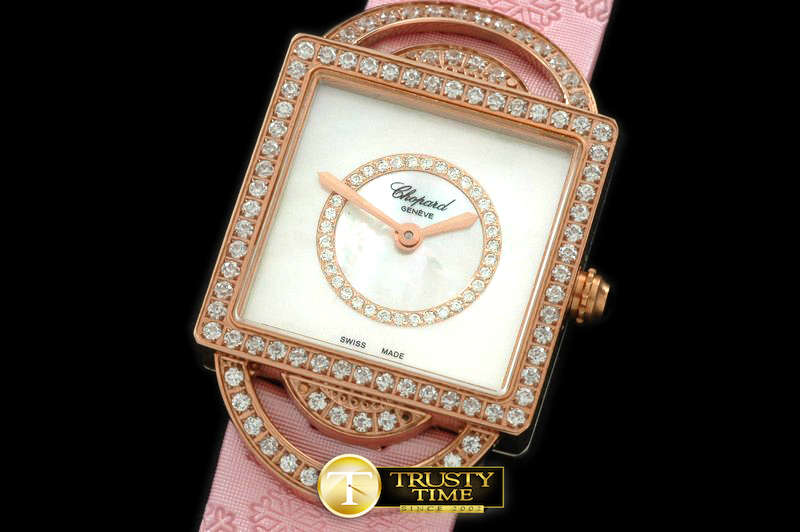 CH092B – Classic Femme Ladies RG/ST White Swiss Qtz