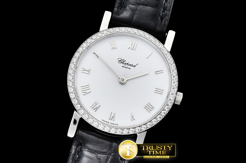 CH140B -Classique Femme Ladies Diams SS/LE Wht/Rmn MGF Swiss Qtz