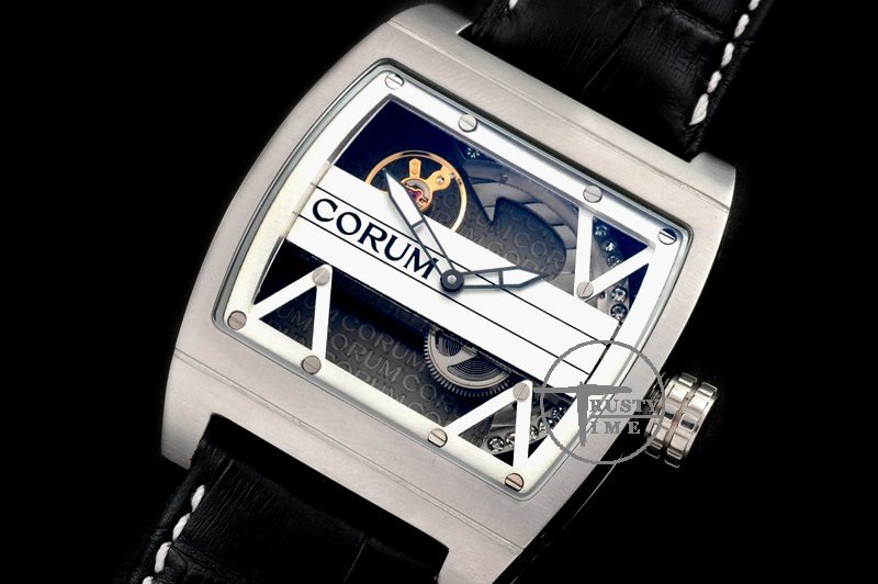 COR025C – Ti-Bridge SS/LE White Skeleton Asian Auto 2813 Skeleto