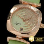 GLA0017A – Pavonina Ladies RG/ST Lime Green Swiss Quartz