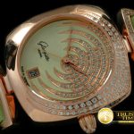 GLA0017A – Pavonina Ladies RG/ST Lime Green Swiss Quartz