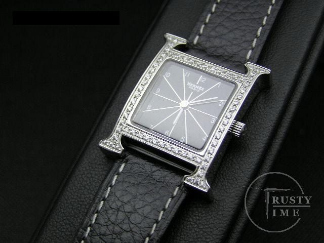H001 – Hermes Ladies H-OUR Black – Swiss Quartz