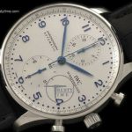 IWC0049A – Portuguese Chrono SS/LE Wht/Blue A-7750 New Improved