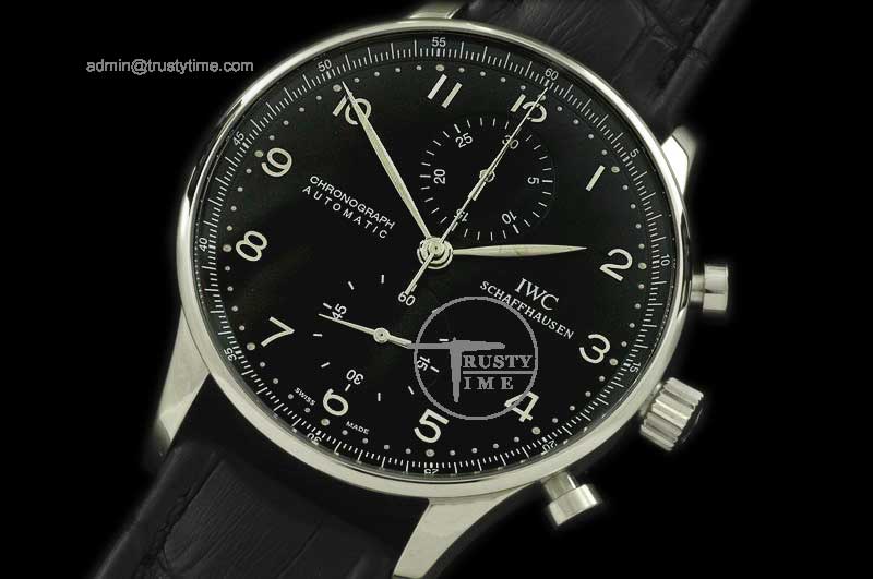 IWC0049E – Portuguese Chrono SS/LE Black A-7750 New Improved