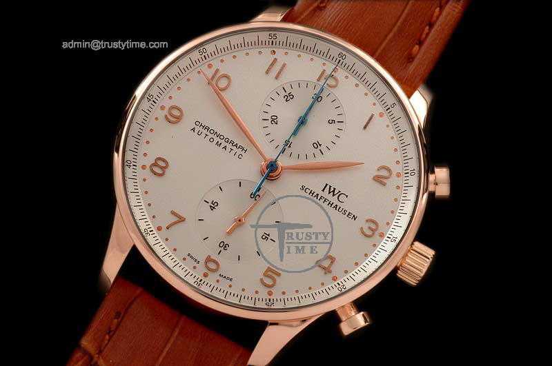 IWC0049G – Portuguese Chrono RG/LE White A-7750 New Improved