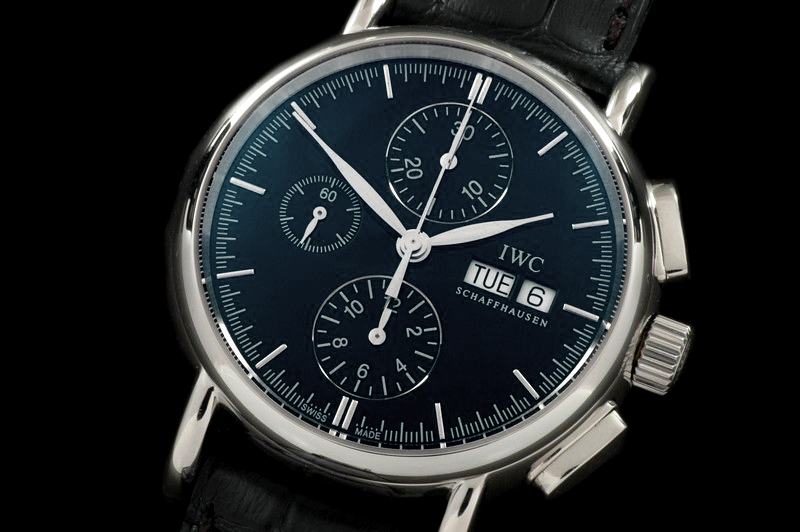 IWC0080 – Portofino Chronograph SS/LE Black Swiss 7750 28800bph
