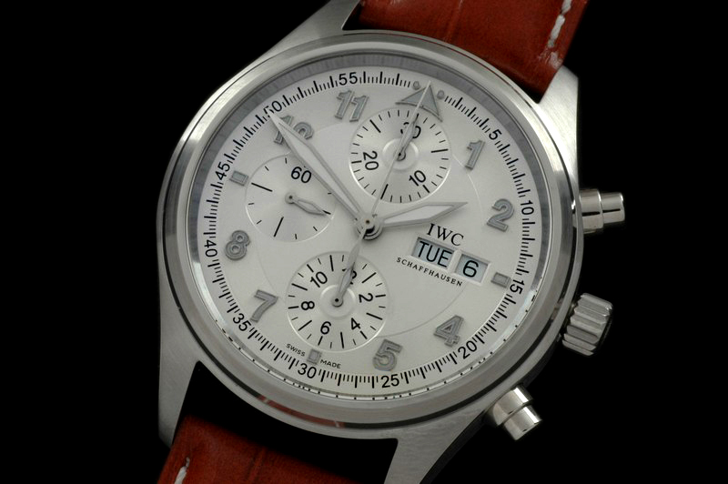 IWC0082 – Spitfire Chrono 3717-2 SS/LE Wht Swiss 7750 28800bph