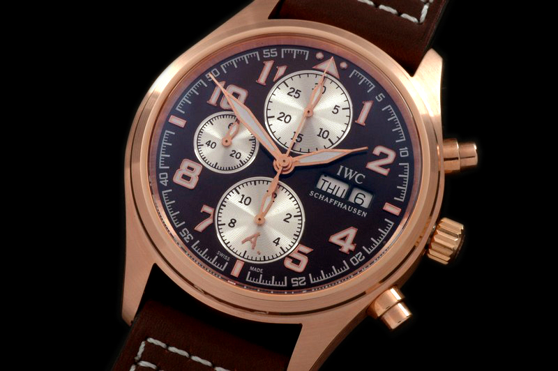 IWC0083 – St Exupery Chrono RG/LE Brown Swiss 7750 28800bph