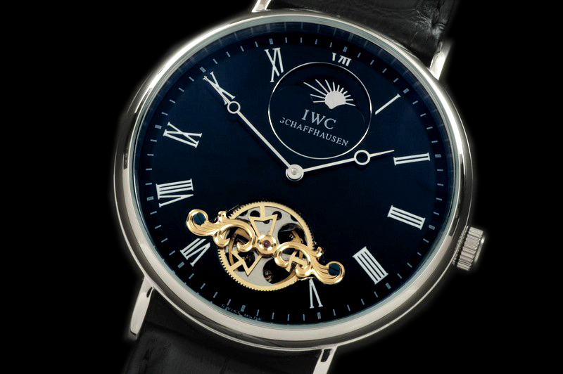 IWC0090A – Vintage Portifino Tourbillon SS/LE Black Asian 17J HW
