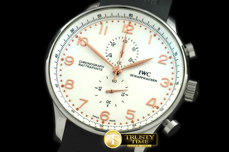 IWC0112D – Portuguese Rattrapante Chrono SS/RU White/Gold Jap OS